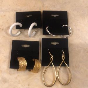 Hoop Earrings Set of 4